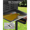 VEVOR Gas Grill, 3 Burner Propane Gas Grill with Spacious 338 SQ.In Grilling Area, Carbon Steel Enamel Grates, Outdoor 36,000 BTU Patio Garden BBQ Grills with Foldable Side Shelves, Carbon Steel