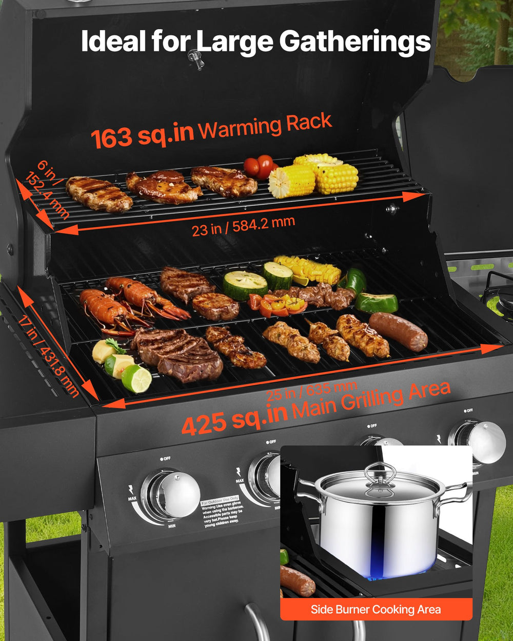 VEVOR gas grill lifestyle image 1