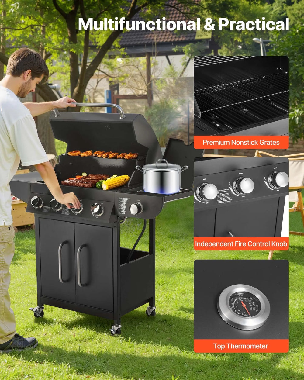 VEVOR gas grill lifestyle image 2