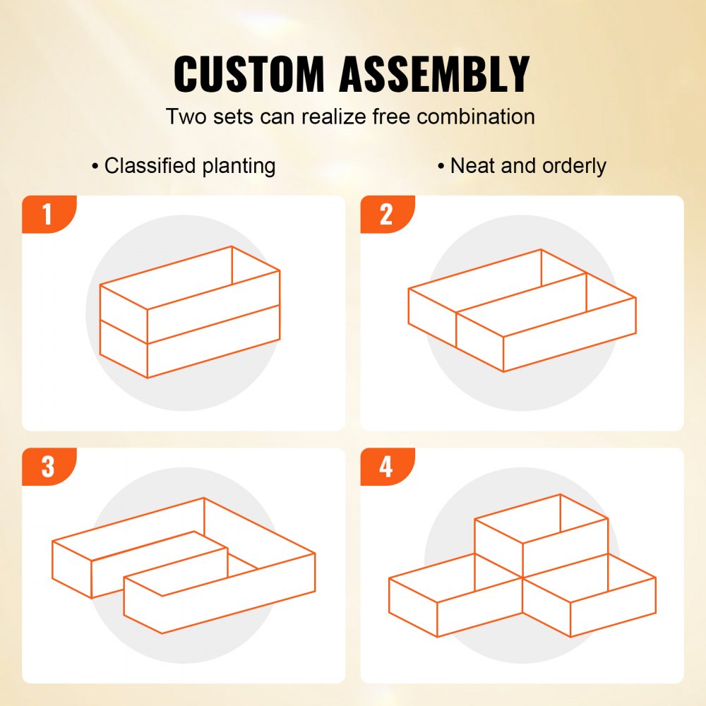 VEVOR Raised Garden Bed, 7.9 x 2 x 0.8 ft Wooden Planter Box, Outdoor Planting Boxes with Open Base, for Growing Flowers/Vegetables/Herbs in Backyard/Garden/Patio/Balcony, Burlywood