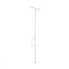 VEVOR Floor-to-Ceiling Transfer Pole, Tension Mounted Bathroom Grab Bar with Anti-Slip Curve Handle, 300 Lbs Capacity Security Pole for Elderly, Ideal Senior Safety Pole for 7-10 Ft Ceilings, White