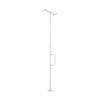 VEVOR Floor-to-Ceiling Transfer Pole, Tension Mounted Bathroom Grab Bar with Anti-Slip Curve Handle, 300 Lbs Capacity Security Pole for Elderly, Ideal Senior Safety Pole for 7-10 Ft Ceilings, White