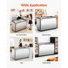 VEVOR Commercial Ice Cream Display Case, 13.1 Cu.ft Chest Freezer, Restaurant Gelato Dipping Cabinet Top Deep Freezer with Locking Casters, Sliding Glass Door, LED Lighting, Hold 8 Ice Cream Tubs