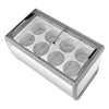 VEVOR Commercial Ice Cream Display Case, 13.1 Cu.ft Chest Freezer, Restaurant Gelato Dipping Cabinet Top Deep Freezer with Locking Casters, Sliding Glass Door, LED Lighting, Hold 8 Ice Cream Tubs