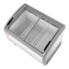 VEVOR Commercial Ice Cream Display Case, 9.3 Cu.ft Chest Freezer, -19 to 3℉ Temp Adjustable Mobile Top Deep Freezer with 3 Wire Baskets, 2 Sliding Glass Doors, Locking Casters & LED Strip Lighting