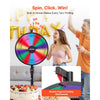 VEVOR 24 in Spinning Prize Wheel, 14 Slots Spinning Wheel with Stand, Adjustable Height Win Fortune Roulette with a Dry Erase and 2 Markers, 6 Colors, Easy Assembly, for Party Pub Trade Show Carnival