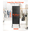VEVOR Standing Pegboard Display, 23.6 x 63 in Pegboard Display Stand with Swivel Casters and 30 Hooks, Thickened Cold-Rolled Steel Peg Board Panel for Grocery, Retail Store and Jewelry Shop, Black