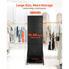 VEVOR Standing Pegboard Display with Base Plate, 23.7 x 66 in Pegboard Display Stand with Casters and 30 Hooks, Thickened Cold-Rolled Steel Peg Board Panel for Retail Store and Jewelry Shop, Black