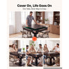 VEVOR Automatic Mahjong Table Roller Coaster Style 40 mm Folding Table, Chinese/Filipino/American Mahjong, 2 Sets of 164 Tiles, 39 x 39 in, with 4 Wheels, Hard Tabletop Cover, Cup Holders, Brown