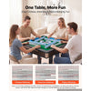 VEVOR Automatic Mahjong Table Roller Coaster Style 40 mm Folding Table&Base, Chinese/Filipino/American Mahjong, 2 Sets of 164 Tiles, 39 x 39 in, with 6 Wheels, Hard Tabletop Cover, Cup Holders, Brown