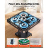 VEVOR Automatic Mahjong Table Roller Coaster Style 40 mm Folding Table&Base, Chinese/Filipino/American Mahjong, 2 Sets of 164 Tiles, 39 x 39 in, with 6 Wheels, Hard Tabletop Cover, Cup Holders, Brown