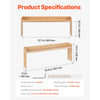 VEVOR Over the Stove Shelf, Over Stove Spice Shelf for Kitchen Stove Top, Seasoning Shelves, Spice Organizer, Easy to Assemble Countertop Storage Solution, Kitchen Gadgets with 6 Hooks