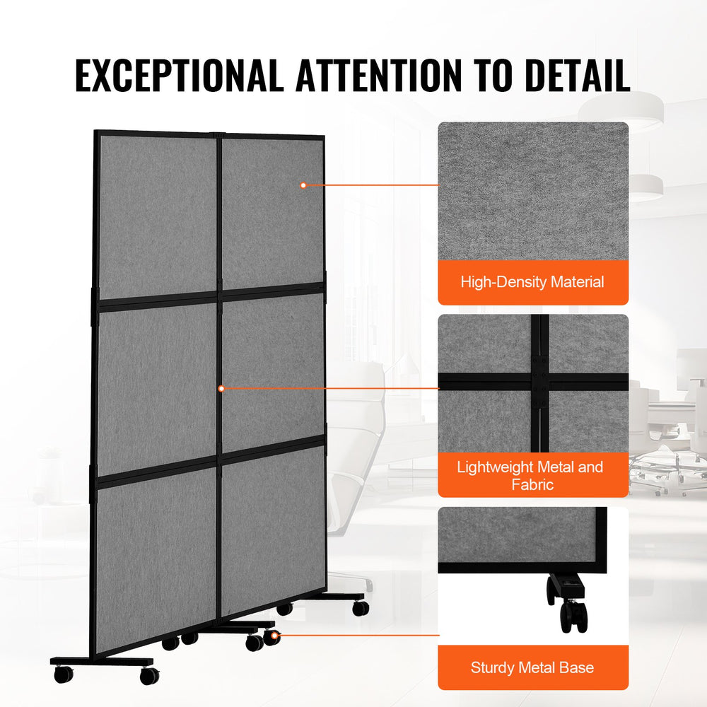 VEVOR office divider exceptional attention to detail (high-density material, metal base) graphic