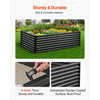 VEVOR Metal Raised Garden Bed, 8 x 4 x 2 ft Outdoor Galvanized Planter Garden Box, Open Bottom Design, Large Planter Raised Bed for Growing Vegetables, Flowers, Herbs, and Succulents, Dark Gray