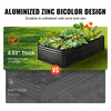 VEVOR Raised Garden Bed, 8 x 4 x 2 ft Galvanized Metal Planter Box, Outdoor Planting Boxes with Open Base, for Growing Flowers/Vegetables/Herbs in Backyard/Garden/Patio/Balcony, Dark Gray