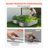 VEVOR Metal Raised Garden Bed, 6 x 3 x 1 ft Outdoor Galvanized Planter Garden Box, Open Bottom Design, Large Planter Raised Bed for Growing Vegetables, Flowers, Herbs, Succulents, Galvanized Color