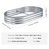 VEVOR Raised Garden Bed, 6 x 3 x 0.9 ft Galvanized Metal Planter Box, Outdoor Planting Boxes with Open Base, for Growing Flowers/Vegetables/Herbs in Backyard/Garden/Patio/Balcony, Silver
