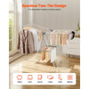 VEVOR Clothes Drying Rack, 2-Tier Foldable Laundry Dryer Rack with Sock Clips & 21 Drying Rods, Metal Height Adjustable Drying Racks for Outdoor & Indoor, Free-Standing & Space-Saving Hanger, White