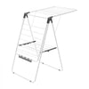 VEVOR Clothes Drying Rack, 2-Tier Foldable Laundry Dryer Rack with Sock Clips & 21 Drying Rods, Metal Height Adjustable Drying Racks for Outdoor & Indoor, Free-Standing & Space-Saving Hanger, White