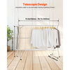 VEVOR Clothes Drying Rack, 2-Tier Telescopic Laundry Dryer Rack, Stainless Steel Drying Racks with 30 Windproof Holes and 2 Shoe Hooks, Free-Standing and Portable Hanger for Outdoor & Indoor Use