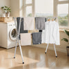 VEVOR Clothes Drying Rack, 2-Tier Telescopic Laundry Dryer Rack, Stainless Steel Drying Racks with 30 Windproof Holes and 2 Shoe Hooks, Free-Standing and Portable Hanger for Outdoor & Indoor Use