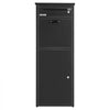 VEVOR Package Delivery Box for Outside 44.49 in Large Metal Parcel Drop Box, for Porch, Curbside & House Storage, Lockable Anti-Theft Waterproof Weatherproof, Thick Secure Mailbox for Outdoor, Black