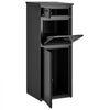 VEVOR Package Delivery Box for Outside 44.49 in Large Metal Parcel Drop Box, for Porch, Curbside & House Storage, Lockable Anti-Theft Waterproof Weatherproof, Thick Secure Mailbox for Outdoor, Black
