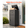 VEVOR Package Delivery Box for Outside 43.31 in Large Metal Parcel Drop Box, for Porch, Curbside & House Storage, Lockable Anti-Theft Waterproof Weatherproof, Thick Secure Mailbox for Outdoor, Black