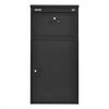 VEVOR Package Delivery Box for Outside 43.31 in Large Metal Parcel Drop Box, for Porch, Curbside & House Storage, Lockable Anti-Theft Waterproof Weatherproof, Thick Secure Mailbox for Outdoor, Black
