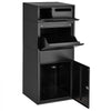 VEVOR Package Delivery Box for Outside 47.24 in Large Metal Parcel Drop Box, for Porch, Curbside & House Storage, Lockable Anti-Theft Waterproof Weatherproof, Thick Secure Mailbox for Outdoor, Black