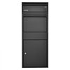 VEVOR Package Delivery Box for Outside 47.24 in Large Metal Parcel Drop Box, for Porch, Curbside & House Storage, Lockable Anti-Theft Waterproof Weatherproof, Thick Secure Mailbox for Outdoor, Black