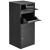 VEVOR Package Delivery Box for Outside 47.24 in Large Metal Parcel Drop Box, for Porch, Curbside & House Storage, Lockable Anti-Theft Waterproof Weatherproof, Thick Secure Mailbox for Outdoor, Black