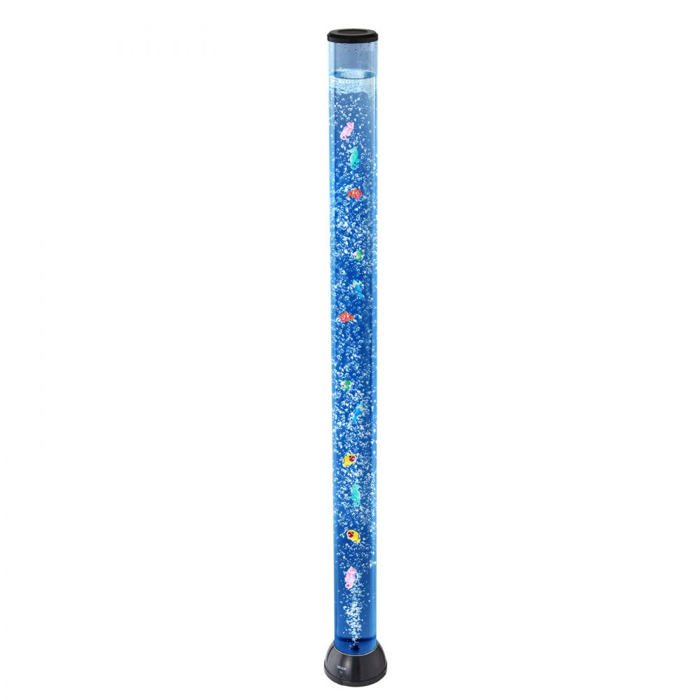 VEVOR Sensory Bubble Tube Lamp, 5 ft Bubble Fish Tube, Sensory Aquarium Lamp with 10 Floating Fish & 16 Color Effects, Remote Control, Stress Relief Calming Light for Bedroom Living Room Home Decor