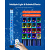 VEVOR Sensory Bubble Tube Lamp, 4 ft Bubble Fish Tube, Sensory Aquarium Lamp with 10 Floating Fish & 16 Color Effects, Remote Control, Stress Relief Calming Light for Bedroom Living Room Home Decor