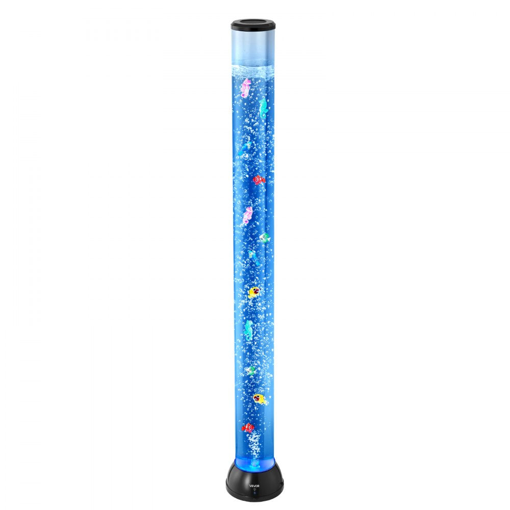 VEVOR Sensory Bubble Tube Lamp, 4 ft Bubble Fish Tube, Sensory Aquarium Lamp with 10 Floating Fish & 16 Color Effects, Remote Control, Stress Relief Calming Light for Bedroom Living Room Home Decor