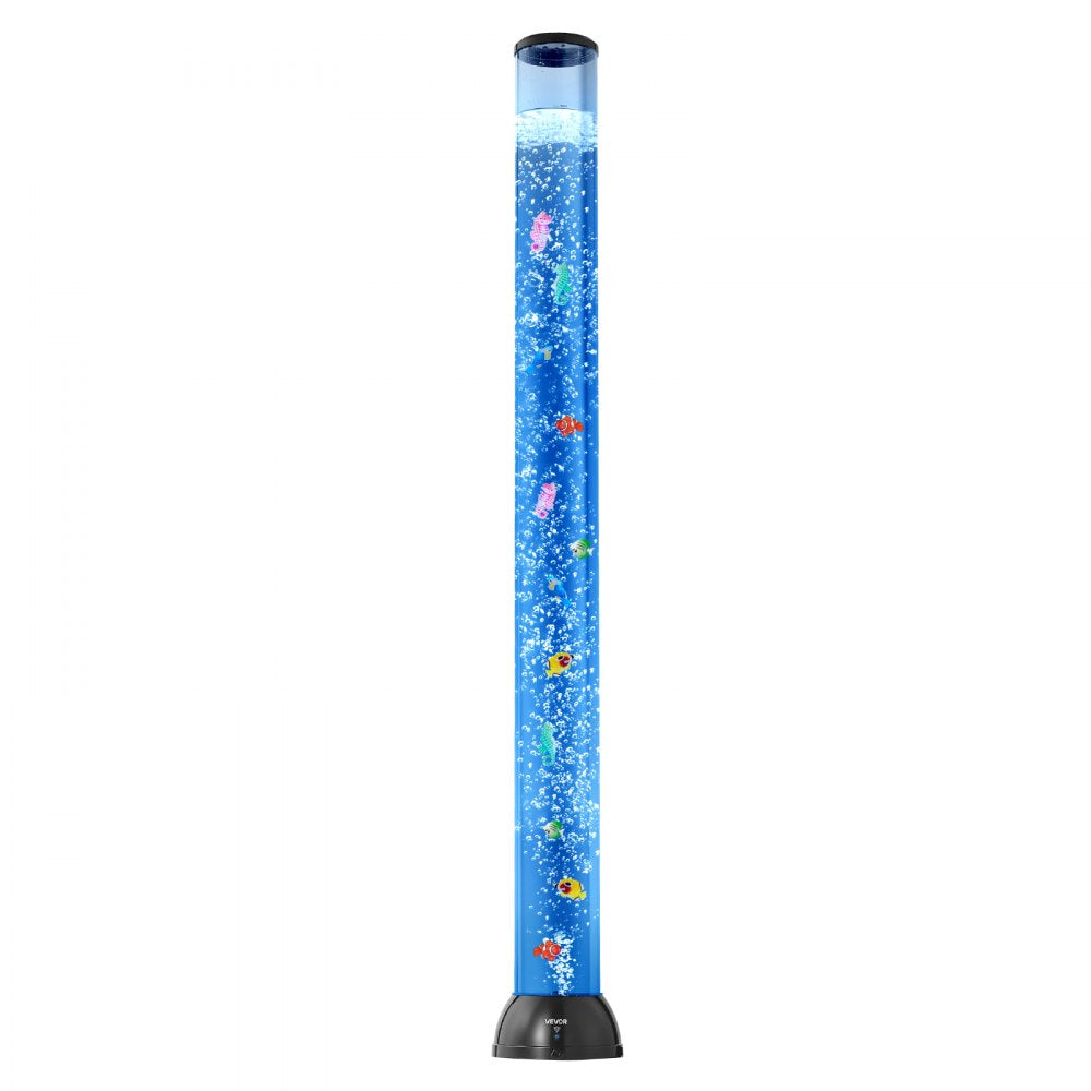 VEVOR Sensory Bubble Tube Lamp, 4 ft Bubble Fish Tube, Sensory Aquarium Lamp with 10 Floating Fish & 16 Color Effects, Remote Control, Stress Relief Calming Light for Bedroom Living Room Home Decor