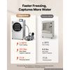 VEVOR Vacuum Freeze Dryer Machine, 22-33.1 lbs/Batch, 6 Trays, 10 Presets for Fruit Vegetable Meat, Durable Freestanding Freeze Drying Equipment with Wheel, App Control, LCD Touchscreen, Auto Defrost