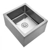 VEVOR Stainless Steel Floor Mop Sink, 22 x 19 x 12 in, 304 Stainless Steel, with 3-in-1 Filter and Wall-Mounted Bracket, X-Shaped Groove for Quick and Smooth Drainage, for Balcony and Bathroom