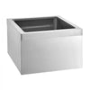 VEVOR Stainless Steel Floor Mop Sink, 22 x 19 x 12 in, 304 Stainless Steel, with 3-in-1 Filter and Wall-Mounted Bracket, X-Shaped Groove for Quick and Smooth Drainage, for Balcony and Bathroom