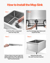 VEVOR mop sink installation steps overview