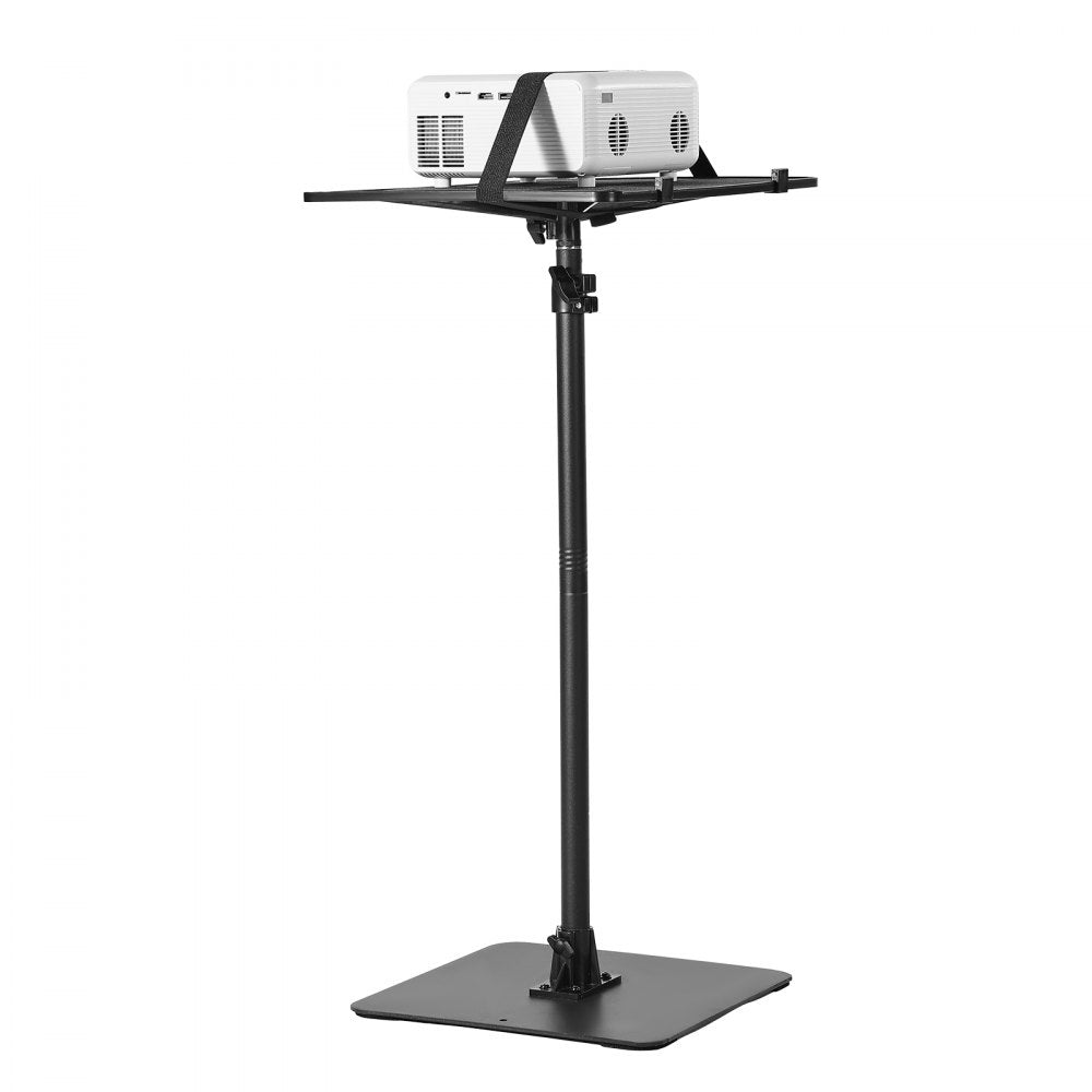 VEVOR Projector Stand, Projector Floor Stand with Adjustable Height 30.3 to 63.4 inch, 360° Horizontal Rotation Projectors Cart for Meetings, Outdoor Movies, Video Stand, Gimbal Mount or Tray Support