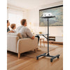 VEVOR Projector Stand, 2 Shelves Laptop Floor Stand, Projector Stands Table with Adjustable Height 33.86 to 53.54 inch, I-Beam Frame Projectors Stands Tripod for Meetings, Outdoor Movies, Video Stand