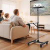VEVOR Projector Stand, 2 Shelves Laptop Floor Stand, Projector Stands Table with Adjustable Height 33.86 to 53.54 inch, I-Beam Frame Projectors Stands Tripod for Meetings, Outdoor Movies, Video Stand