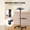 VEVOR Projector Stand with Wheels, Projector Floor Stand Adjustable Height from 22.8 to 57.3 in, Projector Mount with 2 Trays, Ideal for Outdoor Movies, Home, Office, Stage and Studio, Black
