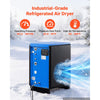 VEVOR Compressed Air Dryer, 50CFM Refrigerated Air Dryer, 120V 60Hz Industrial Refrigerated Air-Drying System for 10HP Compressors - with Color Screen Control Panel and Automatic Drainage