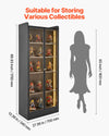VEVOR display cabinet sturdy frame and doors feature graphic