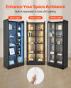 VEVOR display cabinet clear viewing doors feature graphic
