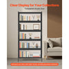 VEVOR Display Cabinet with Acrylic Doors, 68 in Tall 5-Tier Curio Cabinet, Natural Wooden Fame, Collectibles Toy Organizers Rack & Display Case, Bookshelf for Home, Office, Playroom, Living Room