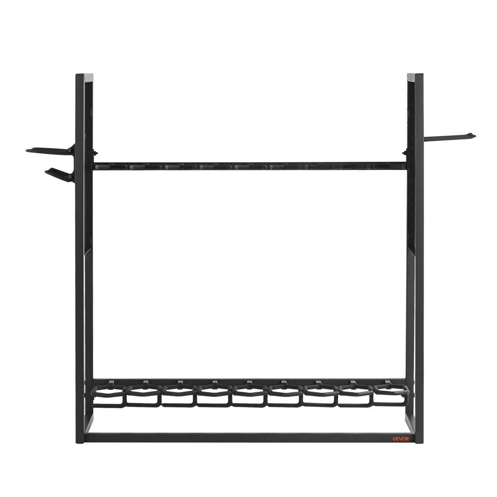 VEVOR Gun Rack, Floor Standing, Indoor Heavy Duty Steel Rifle Shotgun Rack Stand, Freestanding Gun Display Storage with Magazine Holder, Holds up to 9 Rifles and 4 Pistols, for Home Garage Storage