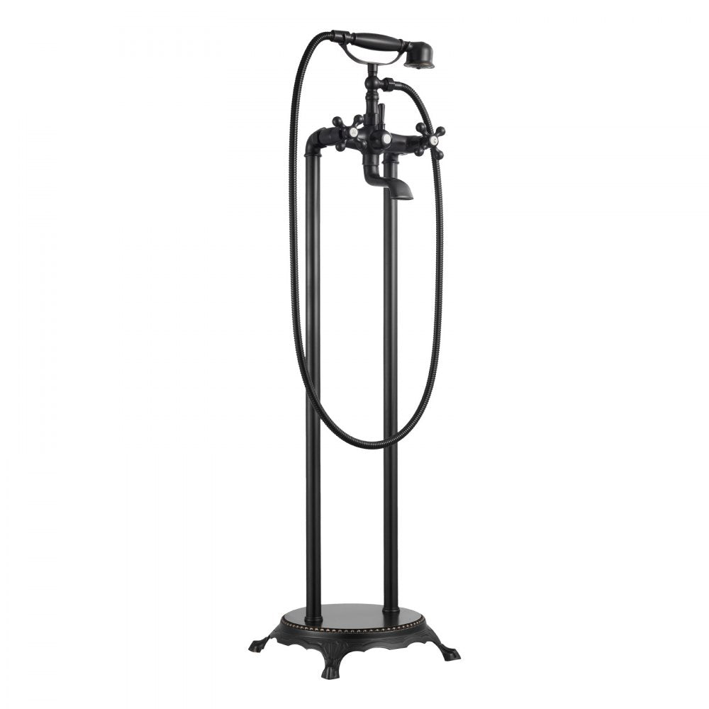 VEVOR Clawfoot Bathtub Faucet, Freestanding Tub Faucets with Handheld Shower, Vintage Oil-Rubbed Bronze Tub Filler Faucet Shower Kit with 360° Rotation Spout & 59-inch Long Hose for Bathtubs
